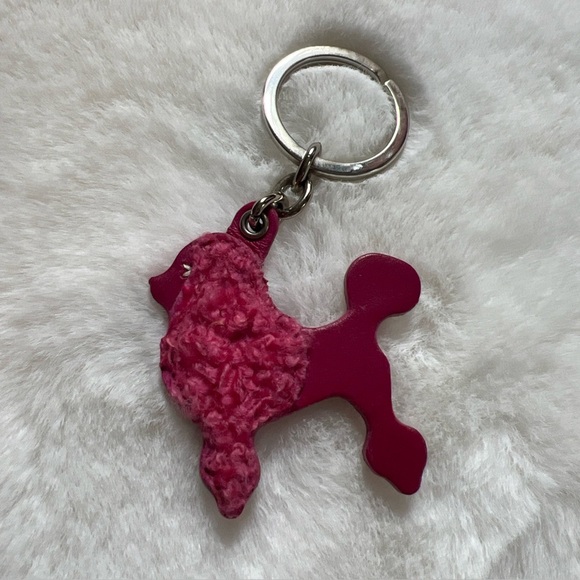 Rare Vintage Coach Pink French Poodle Keyring - Picture 1 of 4